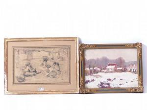 DIERICKX P.J.,Paysage d\’hiver,1890,VanDerKindere BE 2021-10-26