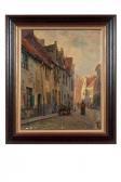 DIERKENS Gustave 1878-1940,Het Tinnenpotstraatjen te Gent naar de natuur,1918,Aguttes FR 2024-01-17