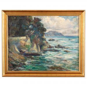 DIERKENS Gustave 1878-1940,Veduta della scogliera di Nervi,Wannenes Art Auctions IT 2022-02-08