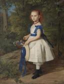 DIETHE Alfred 1836-1919,A Portrait of a Girl in a park landscape,1872,Neumeister DE 2018-09-26