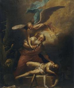 DIETRICH Christian Wilhelm E 1712-1774,Die Opferung Isaaks durch Abr,Schmidt Kunstauktionen Dresden 2024-03-02