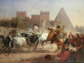 Dietrich Wilhelm 1799-1862,Driving cattle before the Porta San Paolo and Pyra,Bonhams GB 2018-11-13