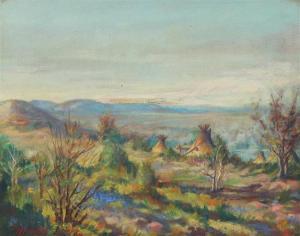 DIETZ William Henry 1884-1964,Sioux Country, Late Afternoon,1930,Hindman US 2015-11-11