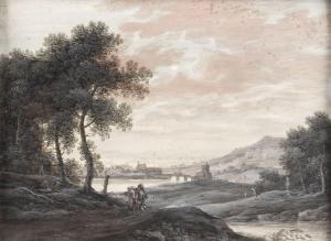 DIETZSCH Johann Christoph 1710-1769,HILLY RIVER LANDSCAPE,Hargesheimer Kunstauktionen DE 2022-09-07