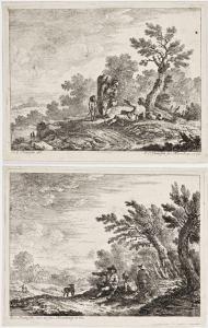 DIETZSCH Johann Christoph 1710-1769,Zwei Landschaften mit bäuerlichen Szenen,1760,Leipzig 2022-10-01