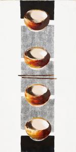 DIEU THUY Nguyen 1962,Four Bowls and Chopsticks on Silver,Bonhams GB 2021-12-16
