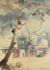 DIEU THUY Nguyen 1962,Vue d'un village,Beaussant-Lefèvre FR 2024-04-05