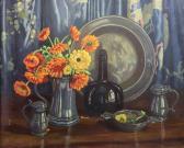 DIGBY Violet 1900-1900,Still life of flowers in a pewter mug and othe,Bellmans Fine Art Auctioneers 2018-04-18