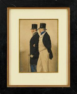 DIGHTON Richard 1795-1880,Portrait of Admiral Rous and George Payne,Reeman Dansie GB 2024-02-13