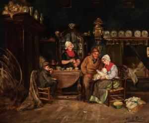 DILLENS Albert 1844-1915,Tea Time,1878,AAG - Art & Antiques Group NL 2023-06-19
