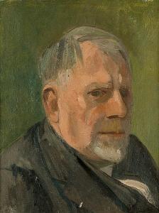 DILLINGER Karl 1882-1942,Selbstbildnis mit gesenktem Blick,Galerie Bassenge DE 2014-05-31