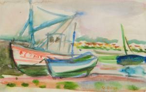 DILLON Gerard 1916-1971,BEACHED BOATS,Ross's Auctioneers and values IE 2024-04-17