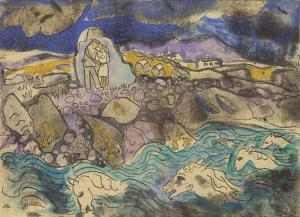 DILLON Gerard 1916-1971,WHITE HORSES AND LOVERS,Whyte's IE 2010-10-04