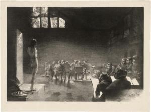 DILLON Henri Patrice 1851-1909,Das Aktmodell,1893,Galerie Bassenge DE 2023-06-07