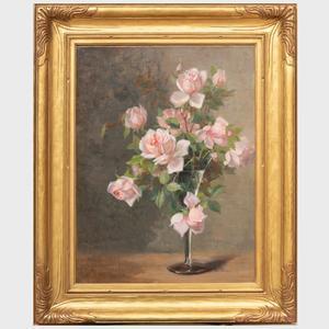 DILLON Julia McEntee 1834-1919,Pink Roses in a Glass,Stair Galleries US 2020-09-10