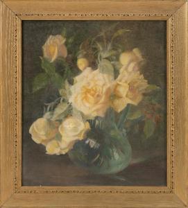 DILLON Julia McEntee 1834-1919,Yellow roses in a pitcher,Eldred's US 2022-04-08