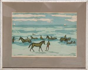 DILLON Mildred 1907-1992,Sea Horses - Nassau,1960,Ro Gallery US 2010-09-23