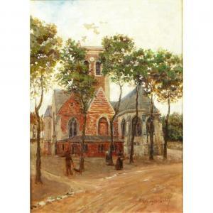 DILLY Georges Hippolyte 1876-1942,View of Church in Town,Kodner Galleries US 2019-10-10