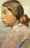 DIMITRESCU STEFAN 1886-1933,Girl Profile,Alis Auction RO 2008-02-17