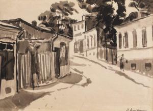 DIMITRESCU STEFAN 1886-1933,Street in Balchik,Artmark RO 2023-04-24