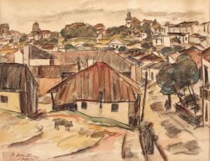 DIMITRESCU STEFAN 1886-1933,View from Iași,1920,Artmark RO 2023-10-18