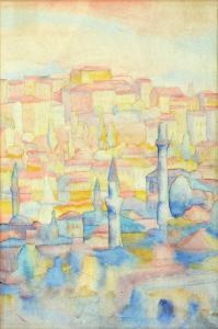 DIMITROV Vladimir 1900-1948,Istanbul Landscape,1926,Tiroche IL 2017-01-28