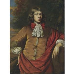 DINANT PAUWELS,PORTRAIT OF A YOUNG GENTLEMAN, STANDING HALF LENGT,1694,Sotheby's 2010-11-30
