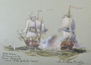 DINSDALE John Bentham,Action Between HMS Dryad and the French Proserpine,Tennant's 2018-09-22