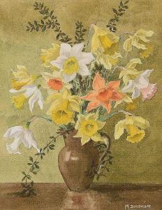 DINSMORE Margaret,STILL LIFE, DAFFODILS,Ross's Auctioneers and values IE 2021-02-24