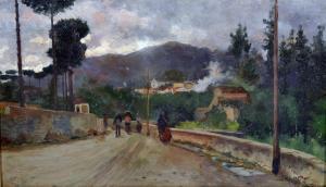 DIODATI Francesco Paolo 1864-1940,Strada di Cava,1910,Vincent Casa d'Aste IT 2023-04-01