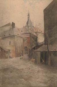 Diolokovich Yperima,A quiet village lane,1895,Christie's GB 2007-03-21
