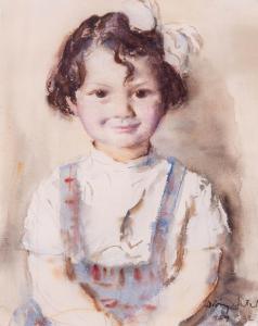 DIOSY Antal 1895-1977,Gyermekportré,1959,Nagyhazi galeria HU 2022-05-26