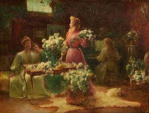 DIRANIAN Sarkis 1854-1938,La leçon de bouquets de fleurs,Horta BE 2023-01-23