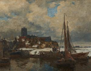DIRKS Andreas 1866-1922,Wintertag in Dordrecht,Van Ham DE 2024-01-30