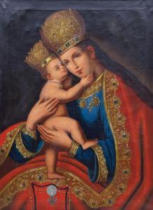 DIRMEYER Ch 1800-1800,Madonna mit Kind, beide bekrönt,1874,Auktionshaus Dr. Fischer DE 2012-12-08