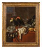 DIRVEN Jan,Natura morta con tavola imbandita, cacciagione e p,Wannenes Art Auctions 2020-06-25