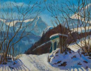 DISCHLER Hermann 1866-1935,Winter in the Black Forest,Galerie Koller CH 2017-03-29