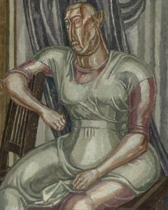 DISMORR Jessica 1885-1939,Portrait of a Woman Seated (Helen Saunders),1919,Christie's GB 2023-10-19