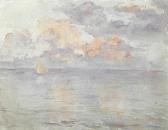 DISMORR Jessica 1885-1939,Seascape with sunset,1907,Cheffins GB 2015-04-30