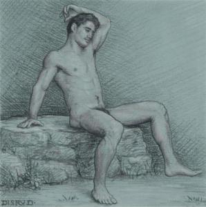 DISRUD James 1900-1900,Male Nude on Rocks,Hindman US 2011-01-19
