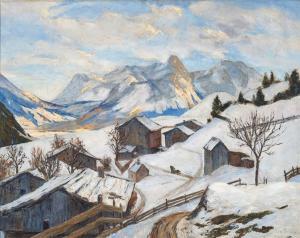 DITTMAR Felix 1901-1944,Obergurten Tirol "Föhn". Prachtvolle winterliche L,Zeller DE 2024-04-04