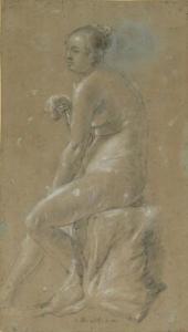 DITTMERS Heinrich 1700-1700,A seated female nude,1625,Bruun Rasmussen DK 2021-03-22