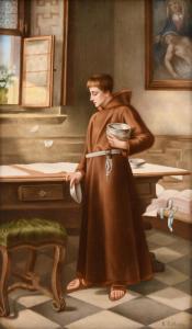 Dittrich R,young monk in an interior,Burchard US 2022-06-18