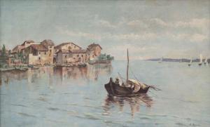 DIVIANI RICCARDO 1840-1909,Paesaggio sul lago,Meeting Art IT 2012-05-05