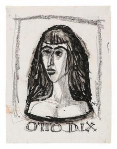 DIX Otto 1891-1969,Französin (Plakatentwurf) (Frenchwoman (poster design)),1958,Kaupp DE 2014-06-27