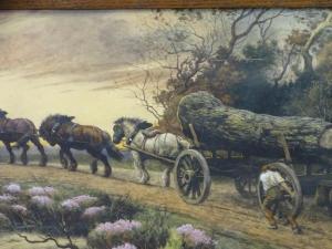 DIXIE Herbert,shire horses towing lumber,Rogers Jones & Co GB 2020-10-13