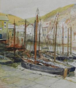 DIXON Arthur A 1900-1900,Fishing boats in harbour,Halls GB 2013-02-27