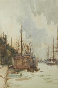 DIXON Charles Edward 1872-1934,The Docks,Bonhams GB 2013-04-24