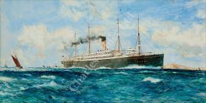 DIXON Charles Edward 1872-1934,The White Star Liner 'Cymric' steaming off t,1918,Charles Miller Ltd 2017-11-07