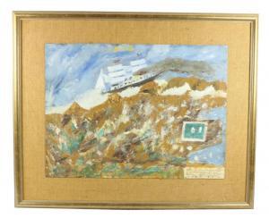 DIXON James 1887-1970,The HMS Wasp perched back of the Lighthouse, To,1970,Fonsie Mealy Auctioneers 2021-05-18